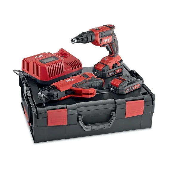 Akkus gipszkarton csavarozó szett + csavaradagoló / DW 45 18.0-EC M / 2,5 Ah Set