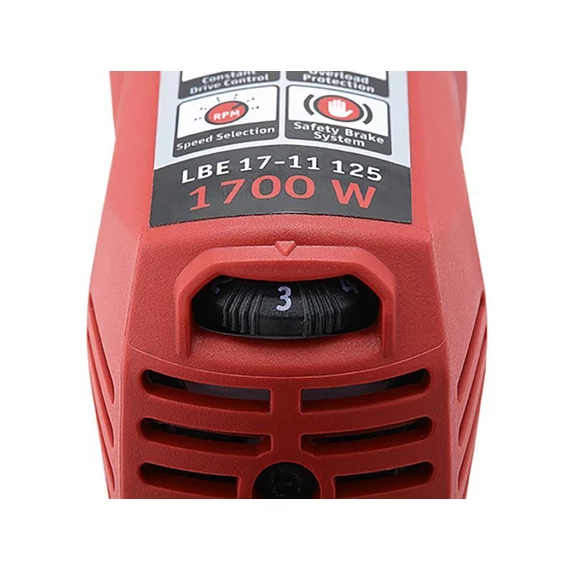 Sarokcsiszoló mechanikus fékkel 1700 W, 125 mm / LBE 17-11 125