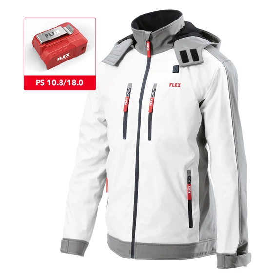 Akkus fűthető férfi softshell kabát / TJ White 10.8/18.0 Men